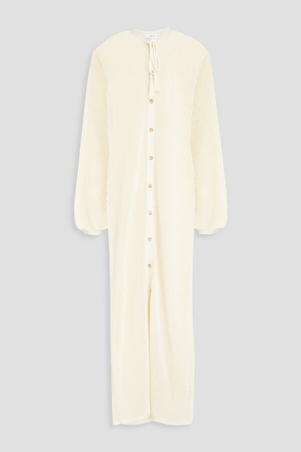 Frame Crocheted cotton-blend midi dress