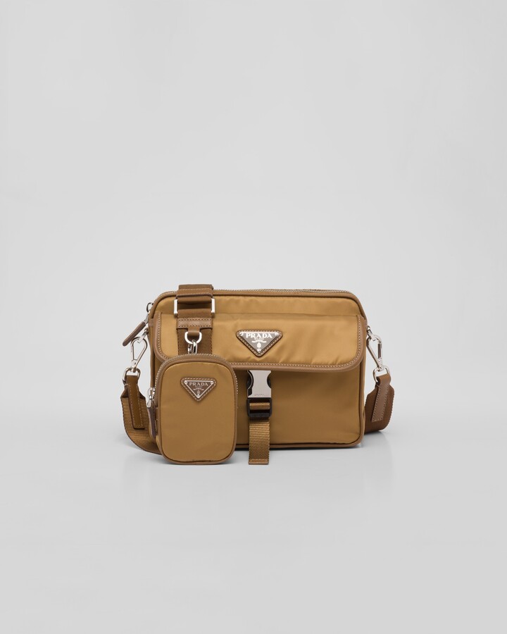 Prada Re-nylon And Saffiano Leather Shoulder Bag - ShopStyle