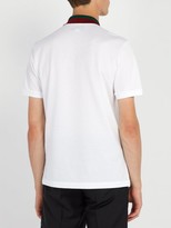 Thumbnail for your product : Gucci Web-stripe Trimmed Cotton-pique Polo Shirt - White