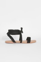 Thumbnail for your product : boohoo Wide Fit Basic Ankle Wrap Sandal