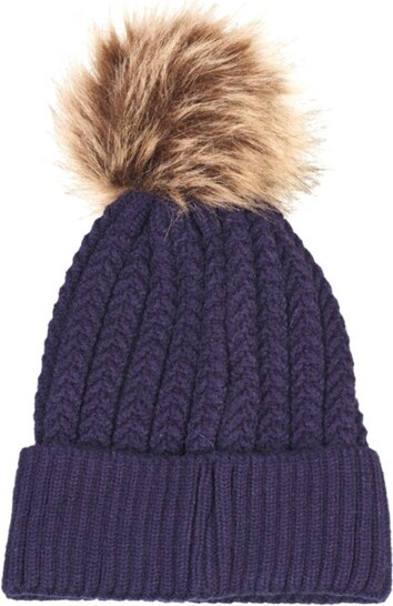 Charles Albert CharlesAlbertGirl'sSoftFeelYarnPomBeanies-KidsWinterHatinNavy