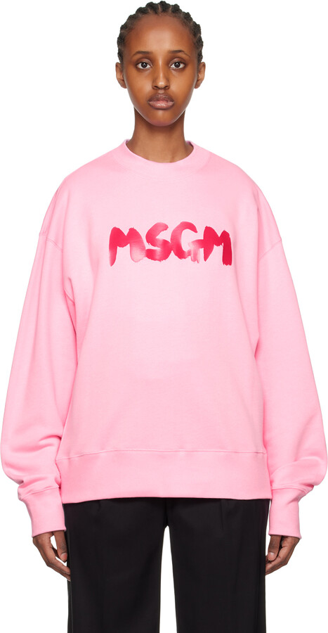 MSGM Women's Pink Sweatshirts & Hoodies | ShopStyle CA