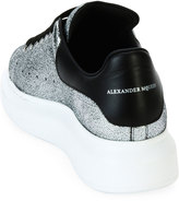 Thumbnail for your product : Alexander McQueen Metallic Lace-Up Platform Sneaker, Silver/Black