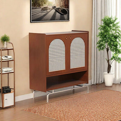 DICIXA Rattan Shoe Cabinet 16 Pair Shoe Storage