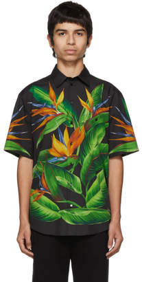 Dolce & Gabbana Black Bird Of Paradise Hawaiian Shirt