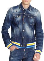 Thumbnail for your product : DSQUARED2 Distressed Denim Jacket