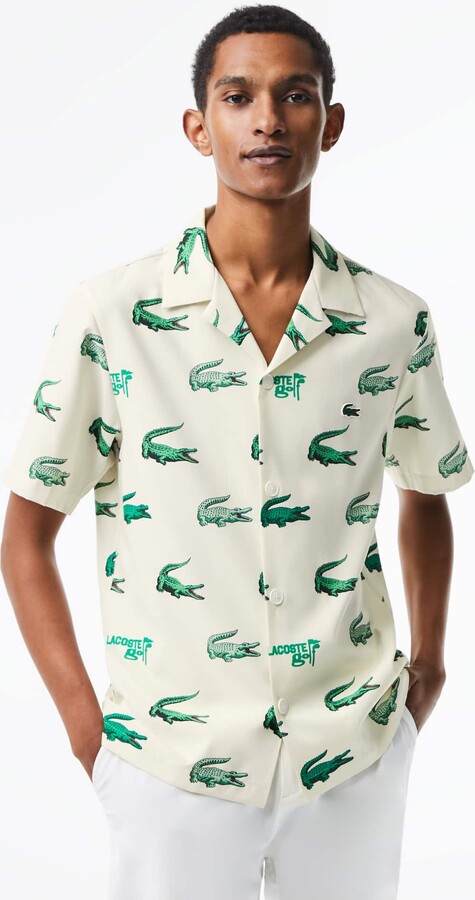 Men's Regular Fit Crocodile Print Shirt  Lacoste men, Printed shirts men,  Printed shirts