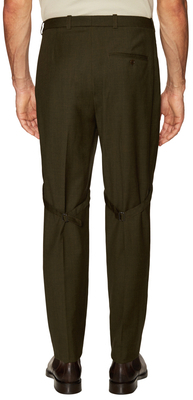 3.1 Phillip Lim Tapered Strap Panel Flat Front Trousers