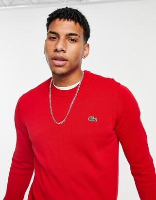 Lacoste crew neck sweater - ShopStyle