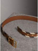 Thumbnail for your product : Burberry House Check and Grainy Leather Belt