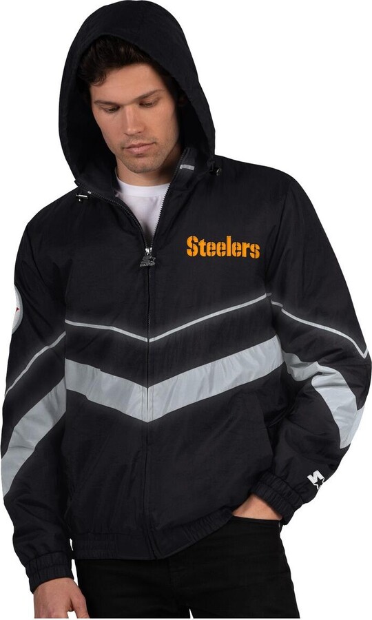 Starter Men's Black/Gold Pittsburgh Steelers Thursday Night Gridiron Full-Zip Jacket - Black Gold