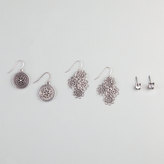 Thumbnail for your product : Full Tilt 3 Piece Stud/Medallion/Flower Earrings