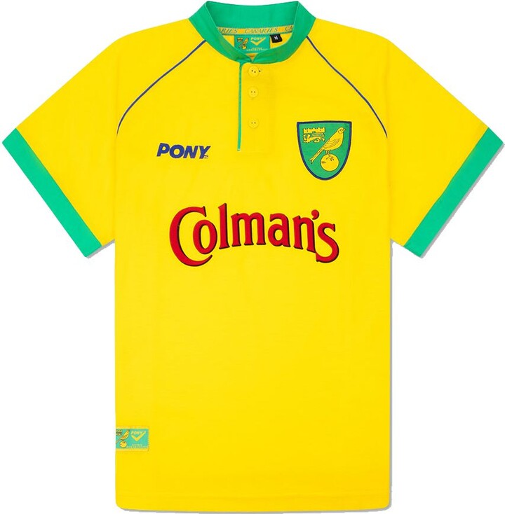Pony Adult Norwich City FC 1997-1999 Vintage Home Jersey, Men's, Small, Yellow