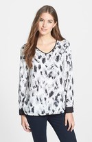 Thumbnail for your product : Kensie 'Blurred Feathers' Tunic