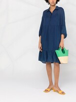 Thumbnail for your product : Luisa Cerano Ruffle Hem Shirt Dress