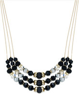 Thumbnail for your product : INC International Concepts Gold-Tone Jet Bead Three-Row Frontal Necklace