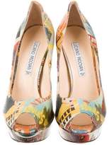 Thumbnail for your product : Luciano Padovan Printed Platform Pumps