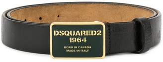 DSQUARED2 logo buckled belt