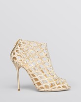Thumbnail for your product : Sergio Rossi Swarovski Crystal Mermaid High Heel Caged Booties