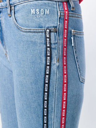 MSGM Logo Band Cropped Jeans