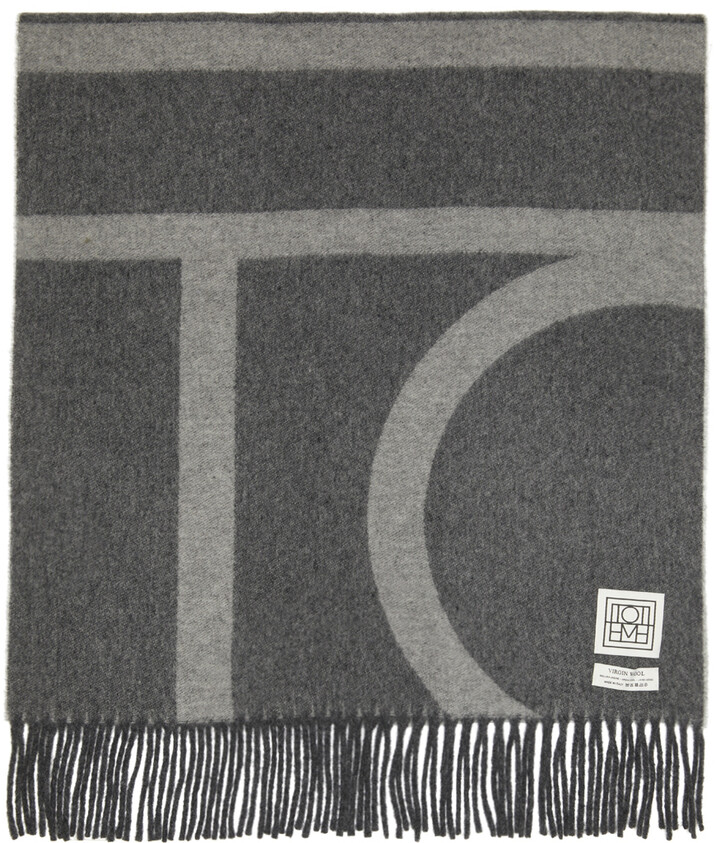 Toteme Monogram virgin wool scarf