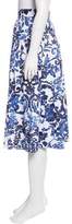 Thumbnail for your product : Milly Floral Print Knee-Length Skirt w/ Tags