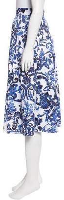 Milly Floral Print Knee-Length Skirt w/ Tags