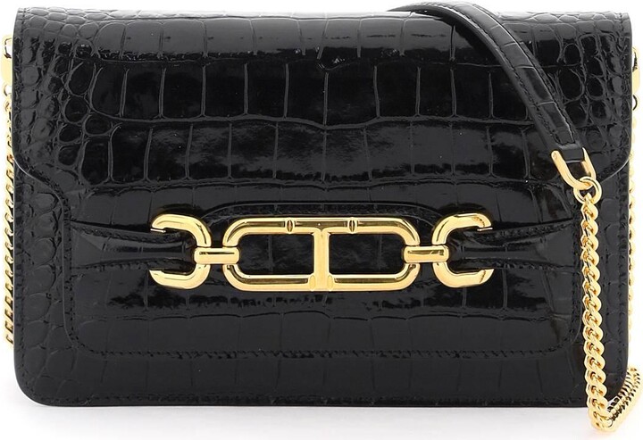 Tom Ford Whitney Small Shoulder Bag in Stamped Croc Leather - ShopStyle