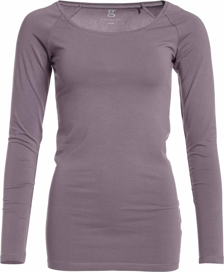 Grobund Estrid Blouse - The Cotton One In Warm Grey
