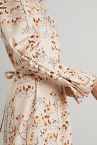 Thumbnail for your product : Mother of Pearl + Net Sustain Athena Faux Pearl-embellished Floral-print Tencel Lyocell-twill Midi Dress - Ivory