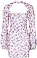 Thumbnail for your product : boohoo Butterfly High Neck Mini Dress
