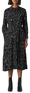 whistles stallion print shirt dress