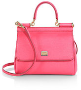 Thumbnail for your product : Dolce & Gabbana Mini Dauphine-Leather Miss Sicily Satchel