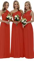 Thumbnail for your product : Staypretty Women's Long One Shoulder Bridesmaid Gown Asymmetric Prom Evening Dress 20