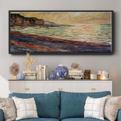 Wexford Home The Beach at Pourville, Sunset, 1882 - Framed Canvas