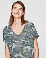 Thumbnail for your product : Express One Eleven Camo V-Neck London Top
