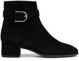 Thumbnail for your product : Stuart Weitzman Bel Buckled Suede Ankle Boots