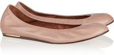 Thumbnail for your product : Lanvin Metal-heeled leather ballet flats