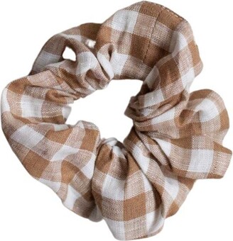 The Simple Folk Child Boy and Child Girl Signature Organic Linen Gingham Scrunchie