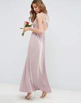 Thumbnail for your product : ASOS Design Bridesmaid Drape Twist Back Maxi Dress