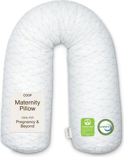 Coop Home Goods CoopHomeGoodsMaternityPillow-MemoryFoamBodyPillowforPregnancy,SideSleeperBodyPillow,FullBodyPillowforSleeping(White)
