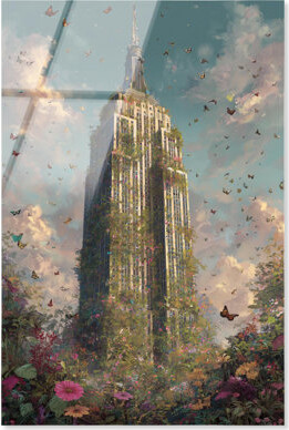 Art Remedy Empire State Building Vintage Art Acrylic Print