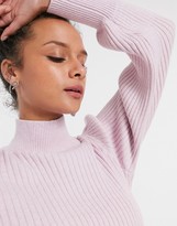 Thumbnail for your product : Object high neck balloon sleeve sweater in pink