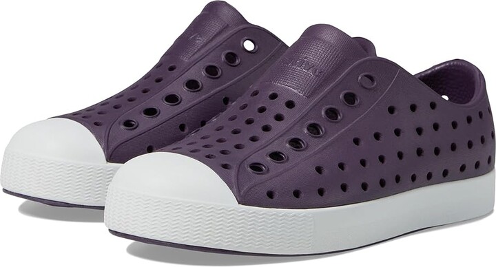 Native Shoes Kids Jefferson (Toddler/Little Kid) Kid's Shoes Velvet Purple /Shell White : 6 Toddler M, Synthetic