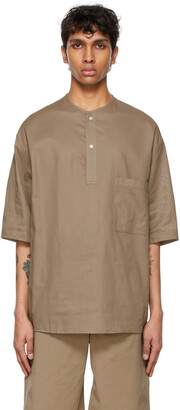 Lemaire Taupe Cotton Henley