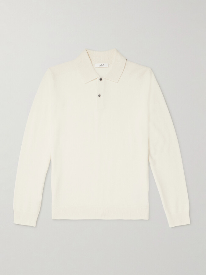 Mr P. Wool and Cashmere-Blend Polo Shirt