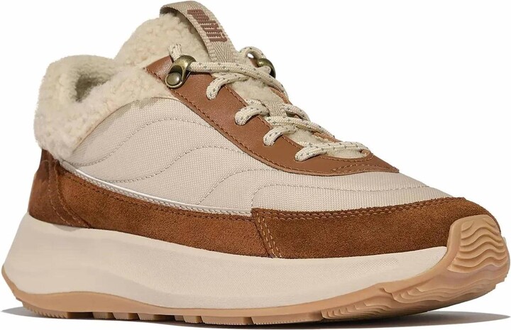 FitFlop Women's F-Mode Flow Sneaker In Deep Tan/camel Mix