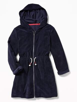 Old Navy Hooded Loop-Terry Swim Cover-Up for Girls