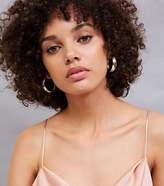 Thumbnail for your product : New Look Rose Gold Wide Midi Hoops