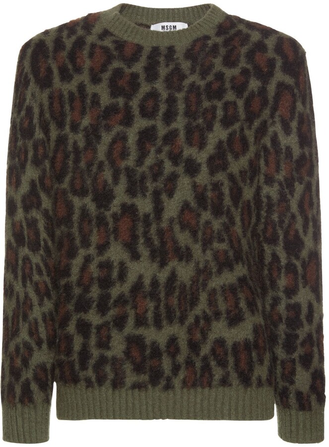 Mens leopard print sweater Clearance